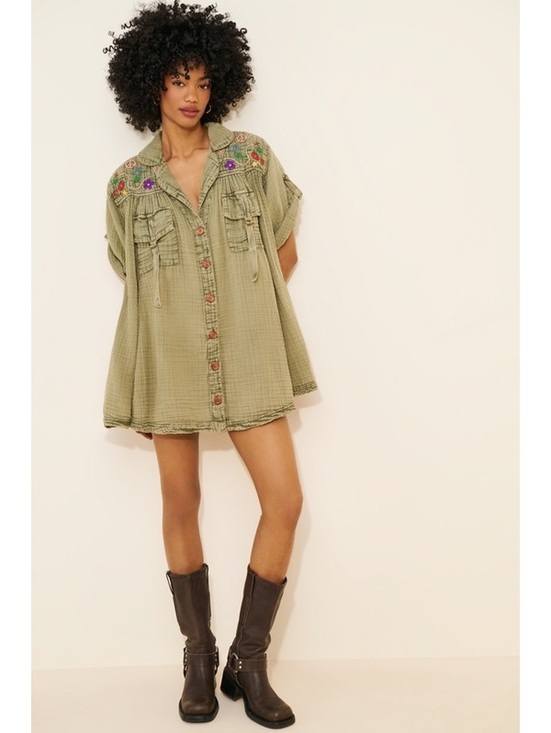 Free People Dresses & Skirts - FREE PEOPLE Tracking Trails Shirt Dress